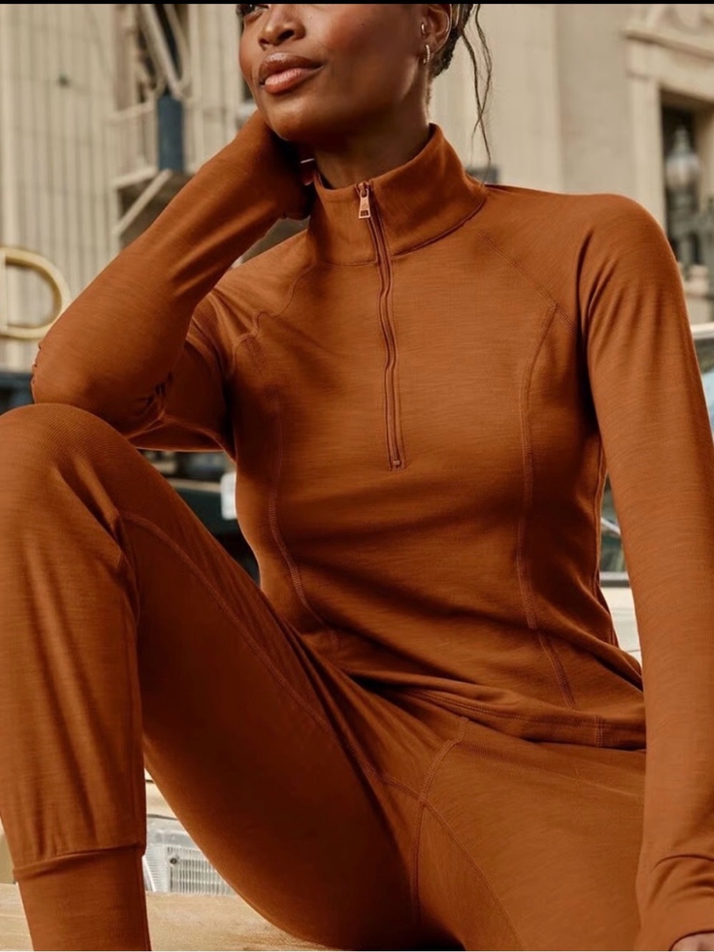 Beyond Yoga 1/4 Zip Heather Spacedye Take A Hike Zip Pullover